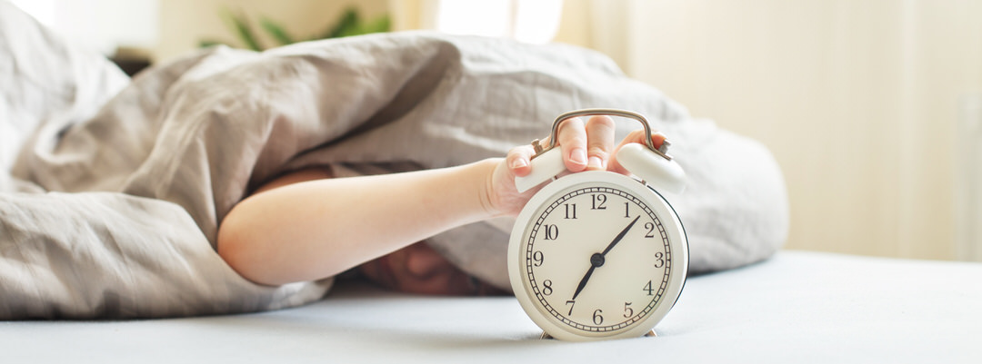 alarm clock hand on it